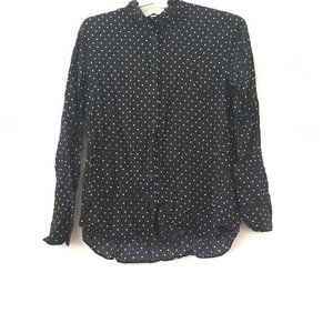 Uniqlo Black and White Polka Dot Blouse.